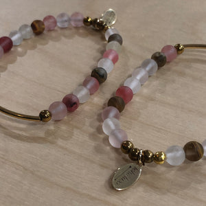 The Ashley -  Cherry quartz bracelet
