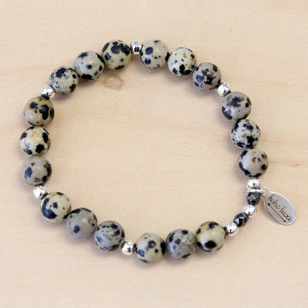 The Claire -  Dalmatian Jasper Bracelet