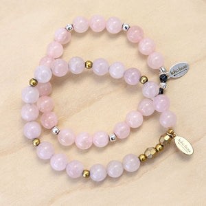 The Leanna -  Pink Quartz Bracelet