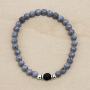 The Kevin - Semi-precious Gray Mashan Bracelet