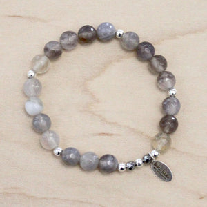 The Adaline - Greybanded Agate Bracelet