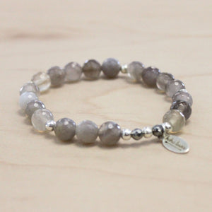 The Adaline - Greybanded Agate Bracelet