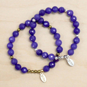 The Evelyn - Purple Jade Bracelet