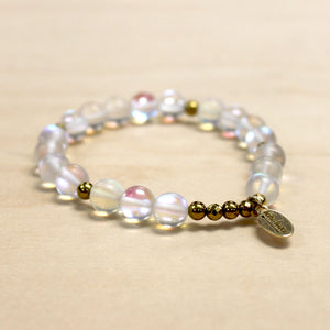 The Ophelia -  Frosted White Opal Bracelet