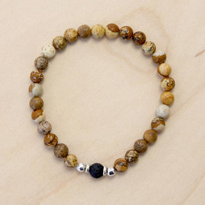 The Andrew - Semi-precious Picture Jasper Bracelet