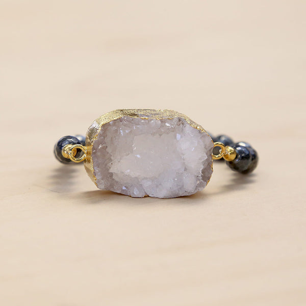 The Christine - Semi-precious and Gold Plated Druzy Bracelet