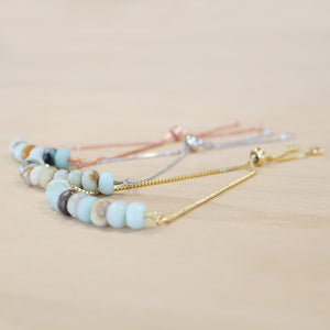 The Emerson - Amazonite bracelet with adjustable chain
