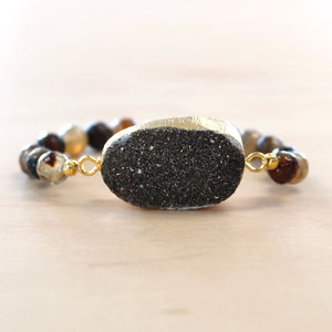 The Daisey - Semi-precious and Gold Plated Druzy Bracelet