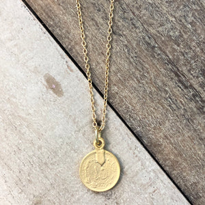 The Brynna - Gold Coin Pendant Necklace