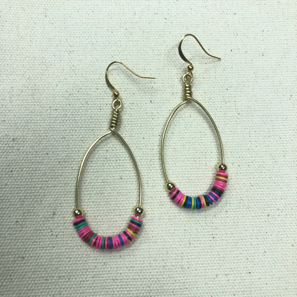 The Jennifer - mutil-colored  hoop earrings