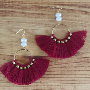 The Cheryl  -  Semi-precious Tassel Earrings