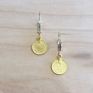 The Kat - Hoop + Coin earrings