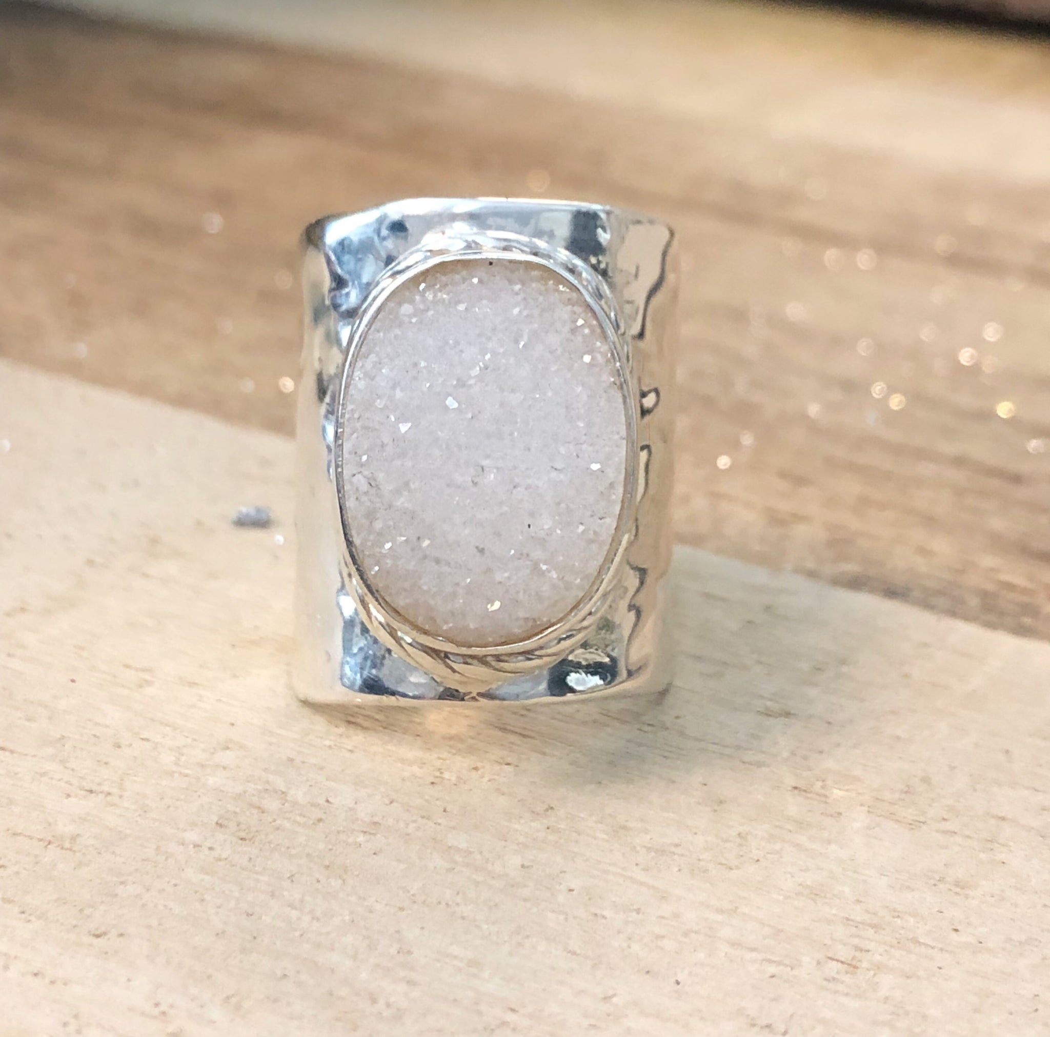 The Barbara - Sterling Silver + Druzy Ring