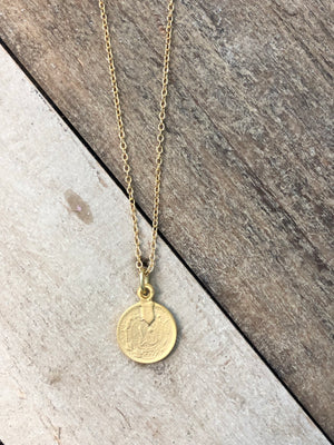 The Brynna - Gold Coin Pendant Necklace