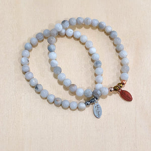 The Isadora - Grey Jade -  Semi-precious beads